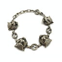 GUCCI グッチ 528028 ガーデンキャットヘッド ブレスレット アクセサリー シルバー925 猫 ネコ チェーン メンズ 管理RT39580