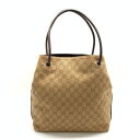 GUCCI グッチ 101341 GGキャンバス トートバッグ ベージュ ブラウン レディース ハンドバッグ ショルダー 肩掛け 管理RT39826(4)