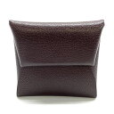 美品 HERMES エルメス バスティア コインケース シェーブル レザー ダークブラウン系 ルージュセリエ 管理RT40201