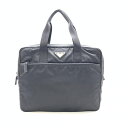 PRADA プラダ ビジネスバッグ ハンドバッグ ナイロンバッグ ファスナー開閉 トライアングルロゴ ポケット収納 ユニセックス 管理HS40236