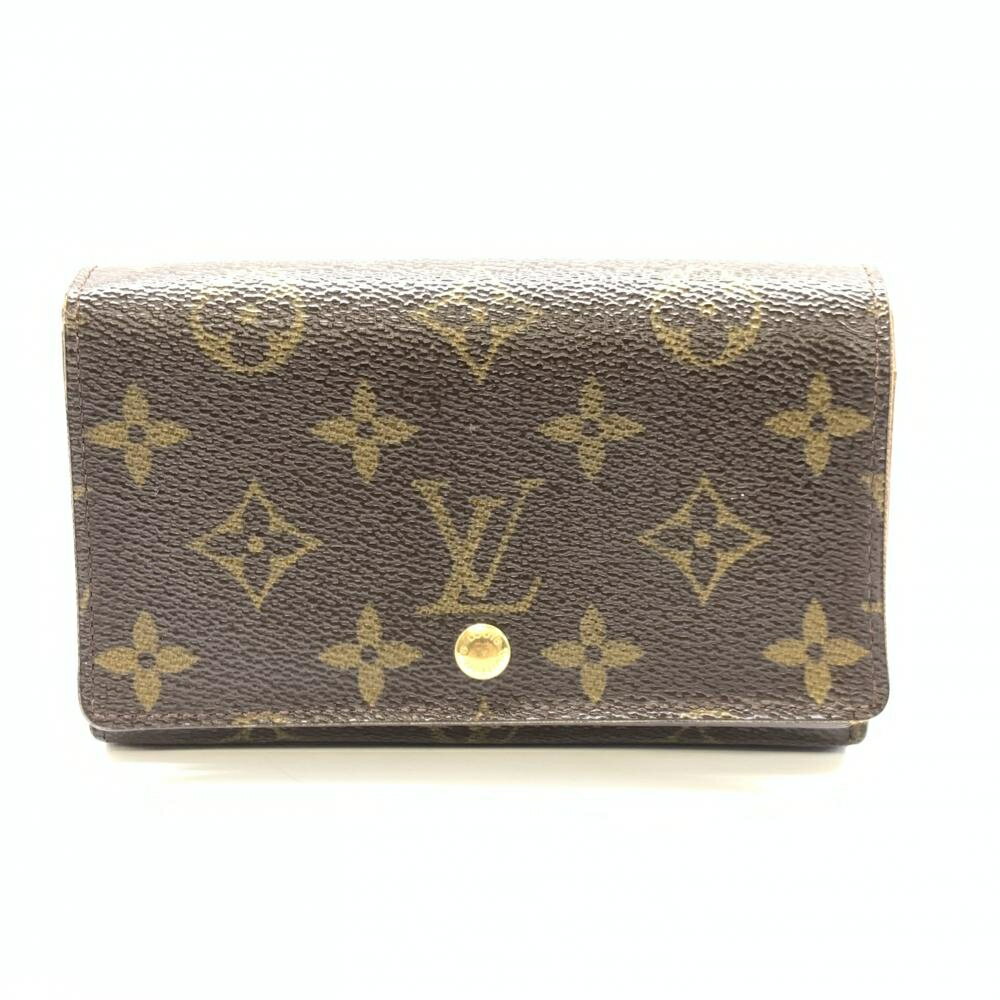 LOUIS VUITTON ルイ・ヴィトン M61736 ポルトフォイユ・トレゾール モノグラム ブラウン L字ファスナー ホック開閉 レディース 管理HS40677