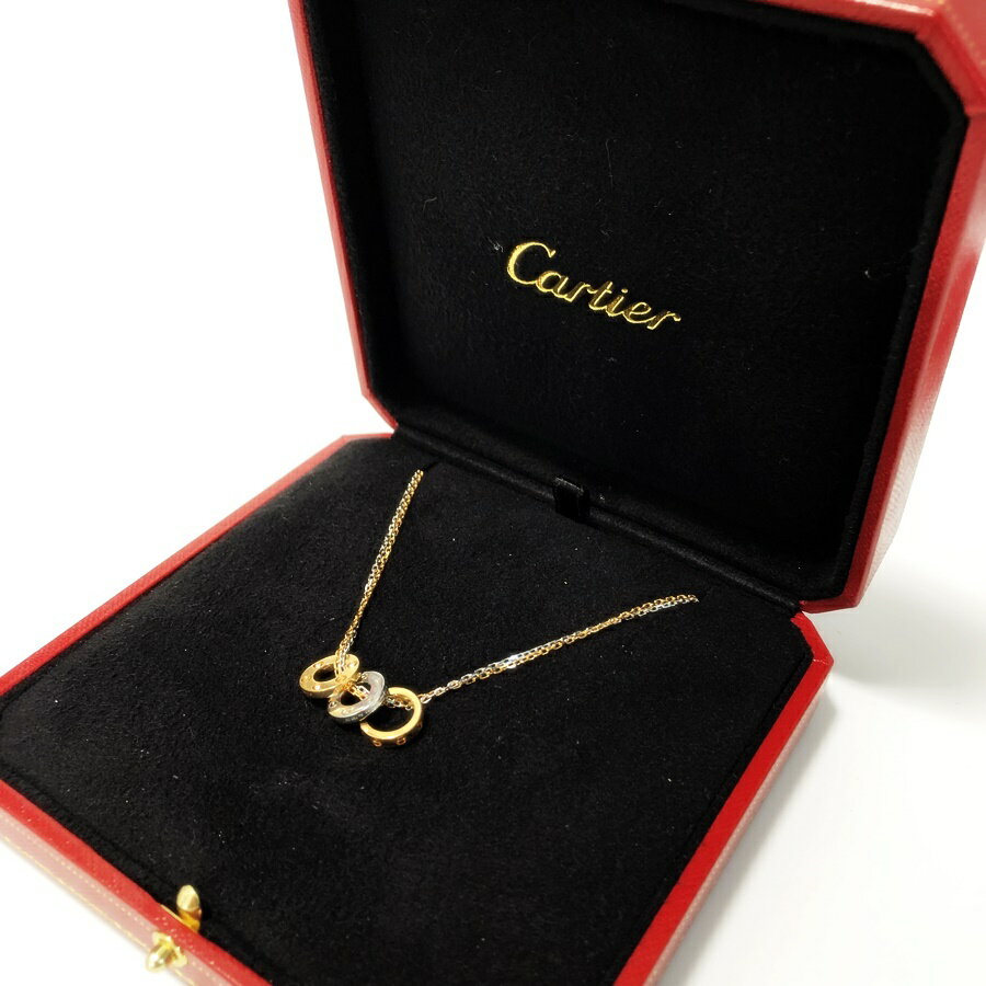 【Cartier】 カルティエ ラブネックレス 3カラー 6Pダイヤ PG WG 18K ネックレス 箱付き B7219700　【中古】かんてい局亀有店のサムネイル