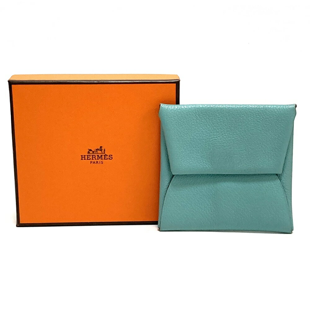 エルメス【Hermes】バスティア ブルーアトール 財布 コインケース 小銭入れ ライトブルー USED：AB 【かんてい局亀有店】