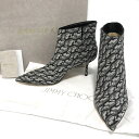Jimmy Choo【新品未使用】ジミーチュウ ショートブーツ MARINDA65 JC グリッター シルバー キトゥンヒール ブーツ 【中古】かんてい局亀有店(4)