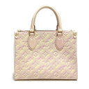 ルイ・ヴィトン【LOUIS VUITTON】オンザゴー PM トートバッグ ショルダーバッグ 2WAY仕様 M46168 モノグラムアンプラント ライトピンク ...