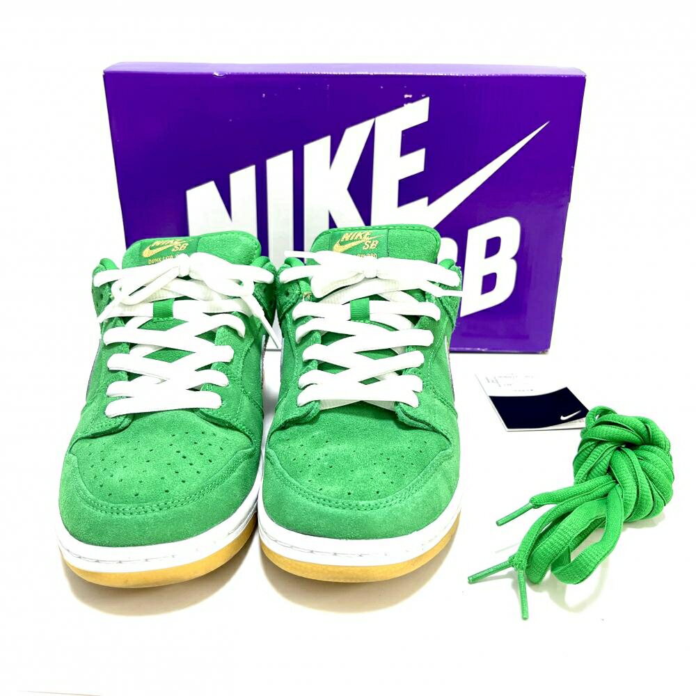 【NIKE】ナイキ BQ6917-303 NIKE SB DUNK LOW PRO ダンク ロー ラッキーグリーン メタリックゴールド 26.5cm 箱