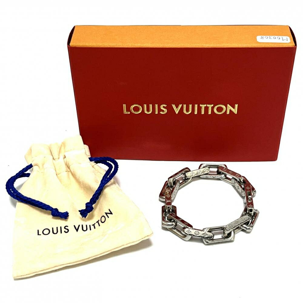 【Louis Vuitton】ルイヴィトン M00308 ブレスレット・チェーン モノグラム チェーンブレスレット シルバーカラー 【かんてい局亀有店】