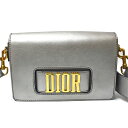 DIOR【ディオール】エボリューション フラップショルダーバッグ マグネット式 シルバーカラー ゴールド金具 レディース【中古】