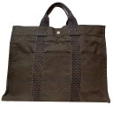HERMES【エルメス】 エールライン MM キャンバス トートバッグ ハンドバッグ グレー メンズ レディース 【中古】【松戸店】