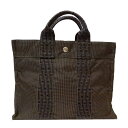 HERMES【エルメス】 エールライン PM キャンバス トートバッグ ハンドバッグ グレー メンズ レディース 【中古】【松戸店】