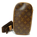LOUIS VUITTON【ルイヴィトン】 M51870 ポシェットガンジュ モノグラム ボディバッグ ウエストバッグ ブラウン ユニセックス 【中古】 【松戸...