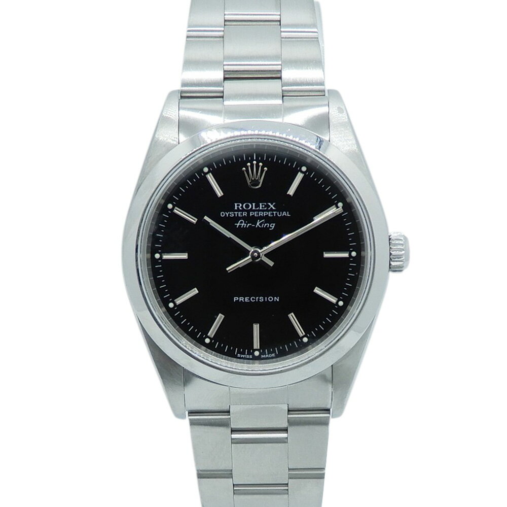 ROLEX【ロレックス】エアキング 14000 自動巻き オートマティック ステンレススチール ブラック文字盤 ボーイズ【中古】【松戸店】