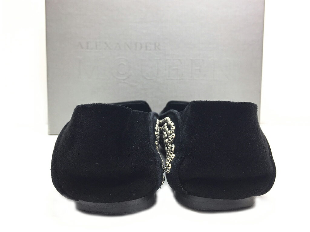 ALEXANDER McQUEEN（アレクサンダーマックイーン）パンプス　37 1/2　スタッズ　スエード　ブラック　レディース【中古】