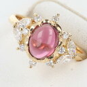 【ソーティング】K18YG ガーネット・ダイヤモンド付リング G1.76ct/D0.40ct 約4.0g/約11号 豪華 JEWELRY イエローゴールド レディース/女性 ギフト プレゼント 贈り物 お祝い【中古】h◆(4)