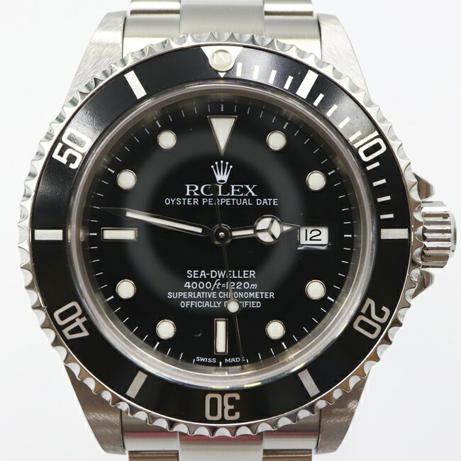 【R2/9月OH・新品仕上げ済】ロレックス【ROLEX】シードゥエラー 16600　K番 ブラック文字盤　男性用　h【中古】