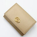 グッチ【GUCCI】735212 CAO2G 9561 ダブルG ウォレット ミニウォレット 3つ折り財布 コンパクト財布 ベージュ×ライトイエロー ライトピンク レディース/女性 ギフト プレゼント 贈り物 お祝い【中古】h