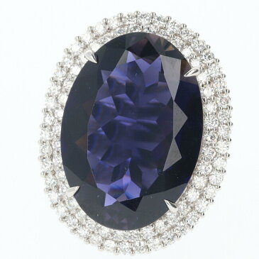 PT900 アイオライト・ダイヤモンドリング IO28.86ct D1.97ct 約21.3g/約12号 platinum プラチナ 指輪 レディース 女性 ギフト プレゼント 贈り物 記念日【中古】h
