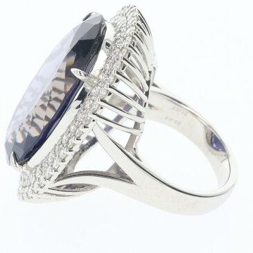 PT900 アイオライト・ダイヤモンドリング IO28.86ct D1.97ct 約21.3g/約12号 platinum プラチナ 指輪 レディース 女性 ギフト プレゼント 贈り物 記念日【中古】h