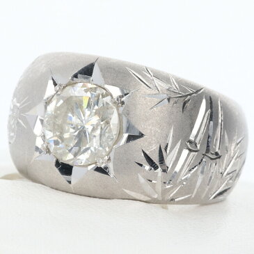 PT900 ダイヤモンドリング D3.22ct 約50.9g/約24.5号 豪華 platinum/プラチナ 一粒ダイヤモンド ギフト プレゼント 贈り物 ゴージャス【中古】h