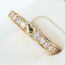 【お値下げしました！99,190円→89,000円】K18YG ダイヤモンドエタニティリング D1.00ct 約4.8g/10.5号 ハーフエタニティ イエローダイヤモンド ゴージャス ギフト プレゼント【中古】h