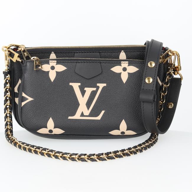 ルイヴィトン【Louis Vuitton】M45777 ミュルティ・ポシェット・アクセソワール ショルダーバッグ バイカラー アンプラント ブラック×ゴールド モノグラム ショルダーストラップ レディース/女性 ギフト プレゼント 贈り物 お祝い【中古】hのサムネイル