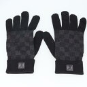 ルイヴィトン【Louis Vuitton】M70006 ゴン プティ ダミエ ウール手袋 防寒 小物 ブランド メンズ/男性 レディース/女性【中古】h