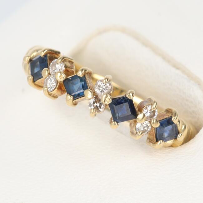 【中古】K18YGダイヤモンド・サ...