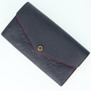 ルイヴィトン【LOUIS VUITTON】M62125 ポルトフォイユ・サラ モノグラム アンプラント マリーヌルージュ ウォレット 二つ折り長財布 ネイビー レディース/女性 長財布 ギフト プレゼント お祝い【中古】h