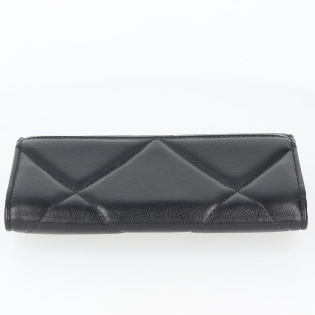 シャネル【CHANEL】AP0953 ディズヌフ ラムスキン ブラック×シルバー 二つ折り財布 小銭入れ ブラック シルバー金具 ブランド レディース/女性 ギフト プレゼント【中古】h