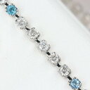 PT850 パライバトルマリン・ダイヤモンドブレスレット テニスブレスレット PR0.33ct/D1.90ct 約17cm/約5.8g platinum/プラチ...