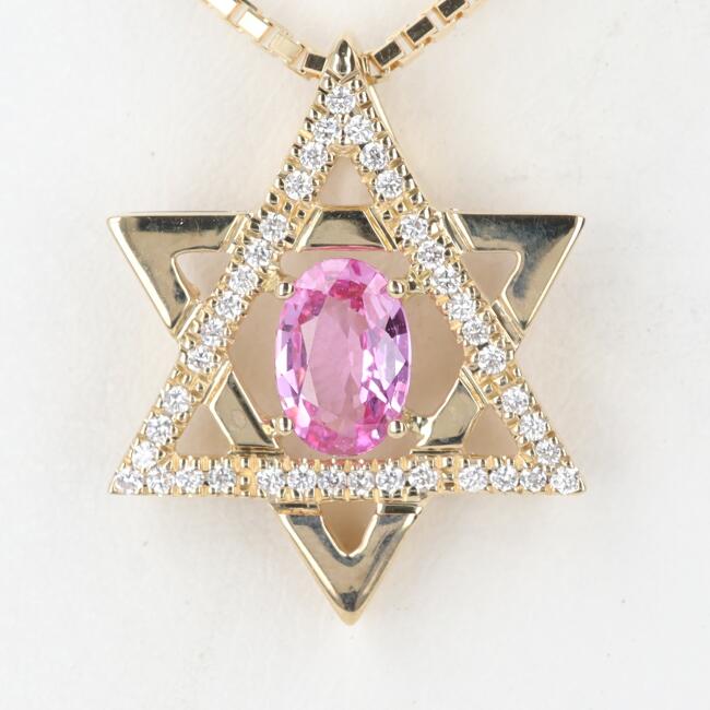 【中古】K18PGピンクサファイア...