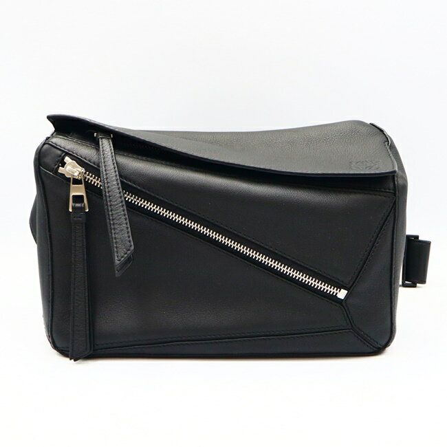 【未使用】ロエベ【LOEWE】B510P35X09 PUZZLE SMALL BUMBBAG パズル バムバッグ スモール ボディバッグ ウエストバッグ パラジウム メンズ/男性 ブラック/黒 シルバー金具 ブランド【中古】hのサムネイル