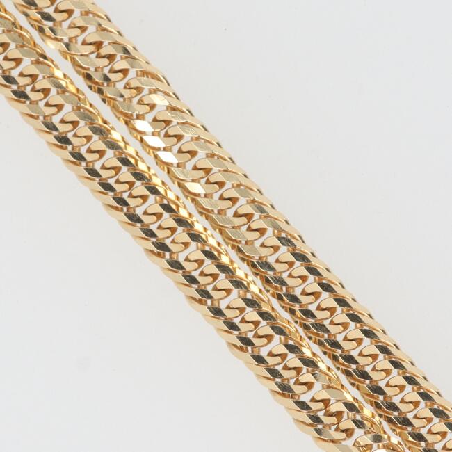 喜平 K18 12面トリプル 喜平ブレスレット 4.8g/17.0cm 十二面 12面T キヘイ クラスプ シングルストッパー レディース メンズ ユニセックス...