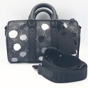 LOUIS VUITTON【ルイヴィトン】M46406 草間弥生コラボ キーポル・バンドリエール コラボ ショルダーバッグ モノグラム ブラック系 レディース/...