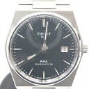 TISSOT【ティソ】T137.407.11.091.00 PRX/ピーアールエックス パワーマティック80 10気圧防水 グリーン文字盤 自動巻き/オートマ メンズ/男性 シースルーケースバック ステンレススチール/SS ギフト プレゼント 贈り物 お祝い【中古】h