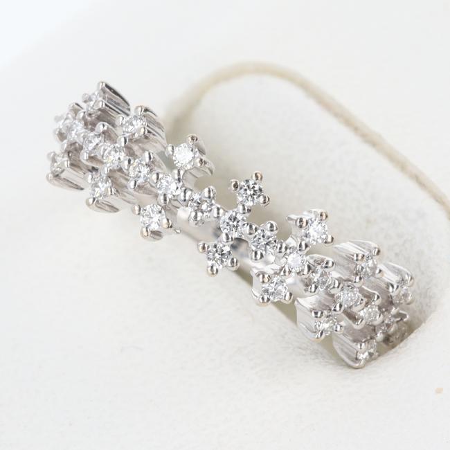 K18WG ե󥰡D0.16ct 2.2g/7 ۥ磻ȥ JEWELRY °  ǥ/...