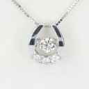 K18WG ɥͥå쥹 D0.12ct/D0.08ct 44cm/1.7g γ/ҤȤĤ 󥷥󥰥ȡ  ۥ磻ȥ  ǥ ե ץ쥼 £ʪ ˤšh