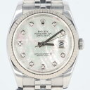 ロレックス【ROLEX】116234NG デイトジャスト シェル文字盤 10ポイントダイヤモンド M番 SS×K18WG/ステンレス×ホワイトゴールド 自動巻き 腕時計 ウォッチ 高級 メンズ/男性 ギフト プレゼント【中古】h