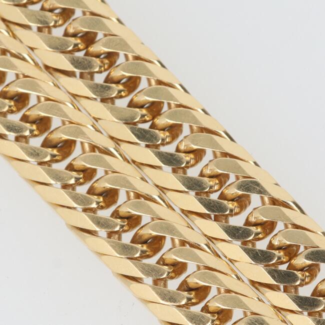 喜平 K18 12面トリプル ブレスレット 20.4g/17.5cm 十二面 12面T キヘイ シングルストッパー レディース メンズ ユニセックス 18金 750 貴金属 アクセサリー ジュエリー プレゼント ギフト 贈り物 資産 ゴールド イエローゴールド gold bracelet【中古】【A25-9141】h