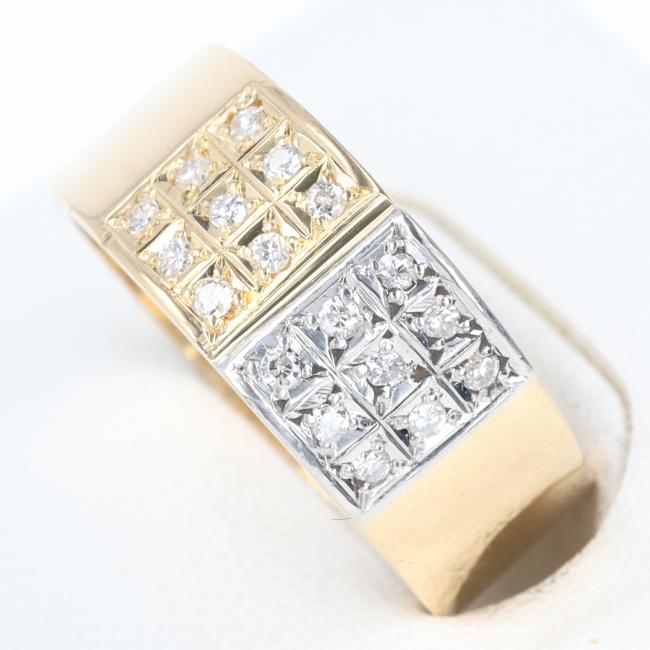 K18YG/Pt900 _ChRrO D0.18ct 5.5g/13 CG[S[h v`i _Ch XNGAfUC w fB[X/yÁzt