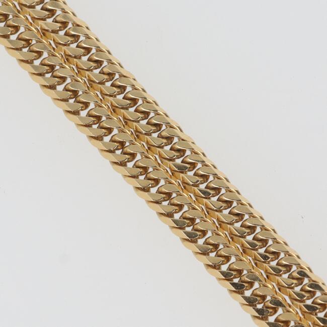 喜平 K18 6面ダブル 喜平ネックレス 10.2g/40cm 六面 6面W キヘイ 引輪 ユニセックス 18金 750 貴金属 アクセサリー ジュエリー プレ...