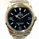 O【ROLEX】エクスプローラー1 114270 36ミリ 旧型 Y番 2002年 SS 黒文字盤 ブラック シンプル 3針 メンズ 腕時計 オートマ 自動巻【ロレックス】【かんてい局小山店】31000049318-36o-h