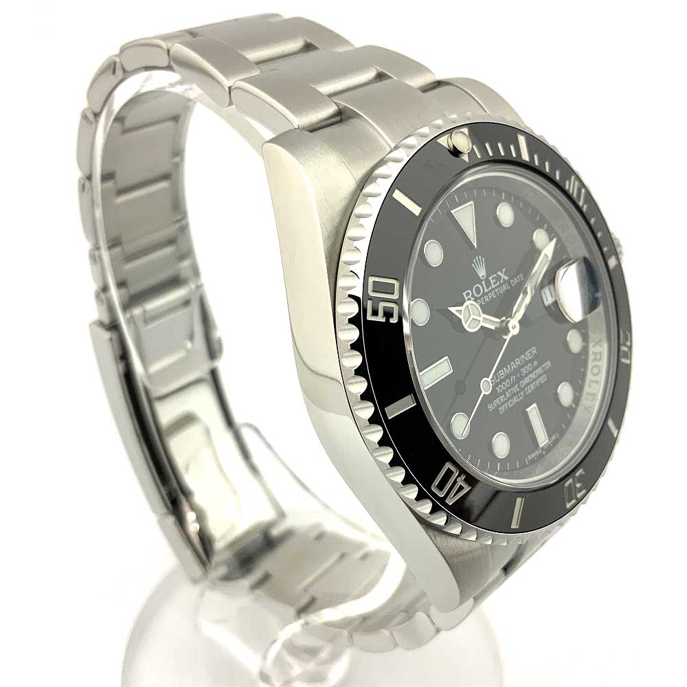 o ROLEX【ロレックス】　116610LN サブマリーナーデイト　SS 自動巻き　梨地　メンズ　黒　ランダム　ダイバーズ　時計　外装仕上済　人気商品 定番　ダイバーズ 中古【かんてい局小山店】31000040318-12o-m