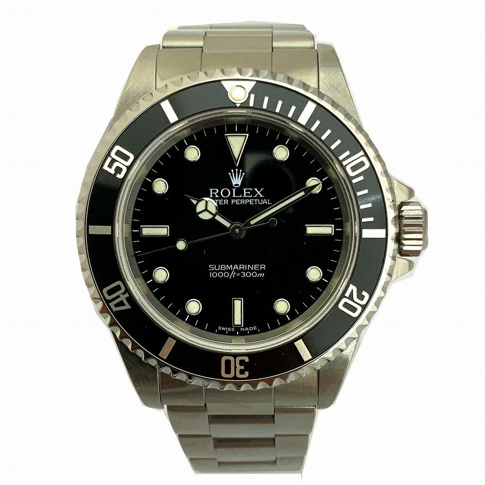 O  サブマリーナ ノンデイト 14060M Y番 2002年以降製造 ブラック 黒 メンズ 腕時計　自動巻き ブラック 　ドットインデックス　300M　防水　人気商品　ダイバーズ　中古31000049318-21o-y