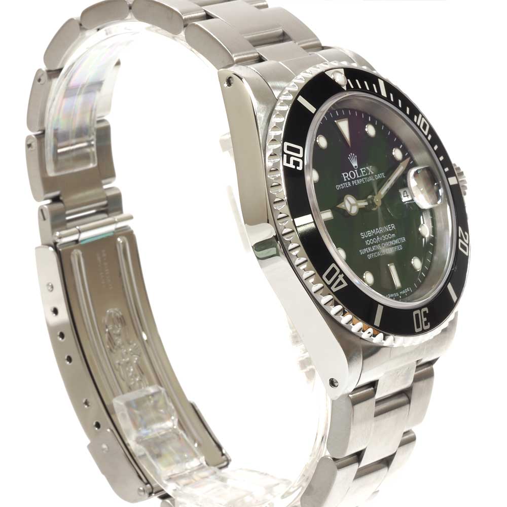 N【中古】 【ROLEX】ロレックス　サブマリーナーデイト 16610　A番　1998年頃製造 　コマ11（-1コマ）ブラックベゼル　黒文字盤 300m防水　ダイバー　自動巻 　腕回り約19cm　メンズ　ブランド時計　外箱/箱/ギャラ付属　送料込　質屋かんてい局那須塩原店 3100004-100n