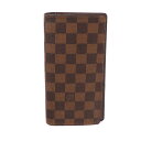 N【中古】【LOUIS VUITTON】ルイヴィトン　 ポルトフォイユ・ブラザ　N60017　SF3049　ダミエ　エベヌ　ブランド財布　スマート　二つ折り長財布　レディース　メンズ　布袋付属　特別価格★那須塩原店 3101897-205n