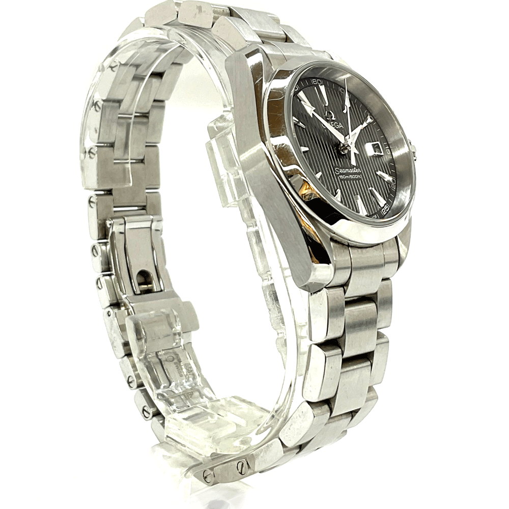 N【中古】【OMEGA】オメガ　シーマスターアクアテラ　クオーツ時計　231.10.30.61.06.001　シルバーカラー×グレー文字盤　現状販売　最大腕回り約18cm　レディース腕時計　ブランド時計　箱/ギャラ有　稼働品　質屋かんてい局那須塩原店★3100211-27n