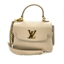 N【中古】【LOUIS VUITTON】ルイヴィトン ロックミーエヴァ―MINI M46291 RFID グレインカーフレザー グレージュ 内側ピンク レディ...