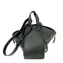 N【中古】【LOEWE】ロエベ ハンモックバッグ・ミディアム A538H13X26 ブラック ソフトグレインカーフレザー レディース ショルダーバッグ ブランド...