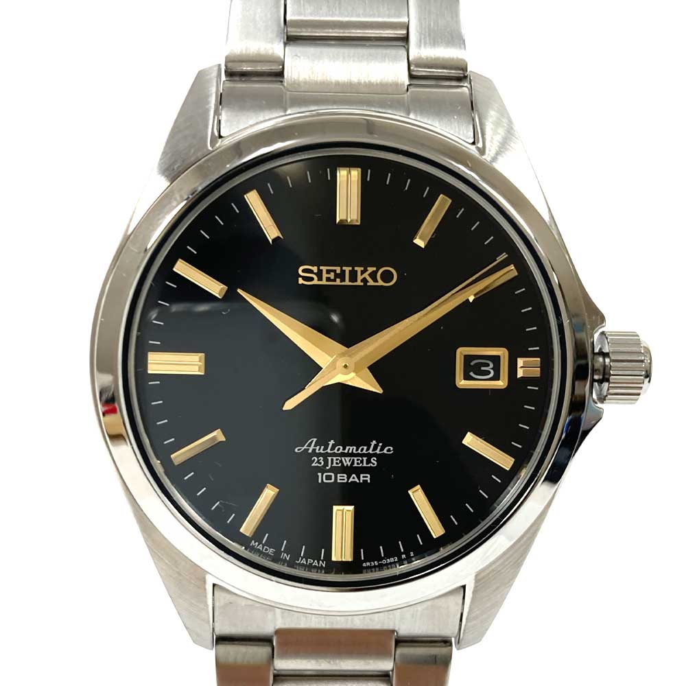 楽天かんてい局栃木 楽天市場店N【中古】【SEIKO】 セイコー　メカニカル　自動巻　SZBL014　ドレスライン　シルバカラー×ブラック文字盤　ステンレス　シースルーバッグ　外箱/箱付属　メンズ　10気圧防水　腕時計　普段使い　ブランド時計　質屋かんてい局那須塩原店★ 3100017-267n